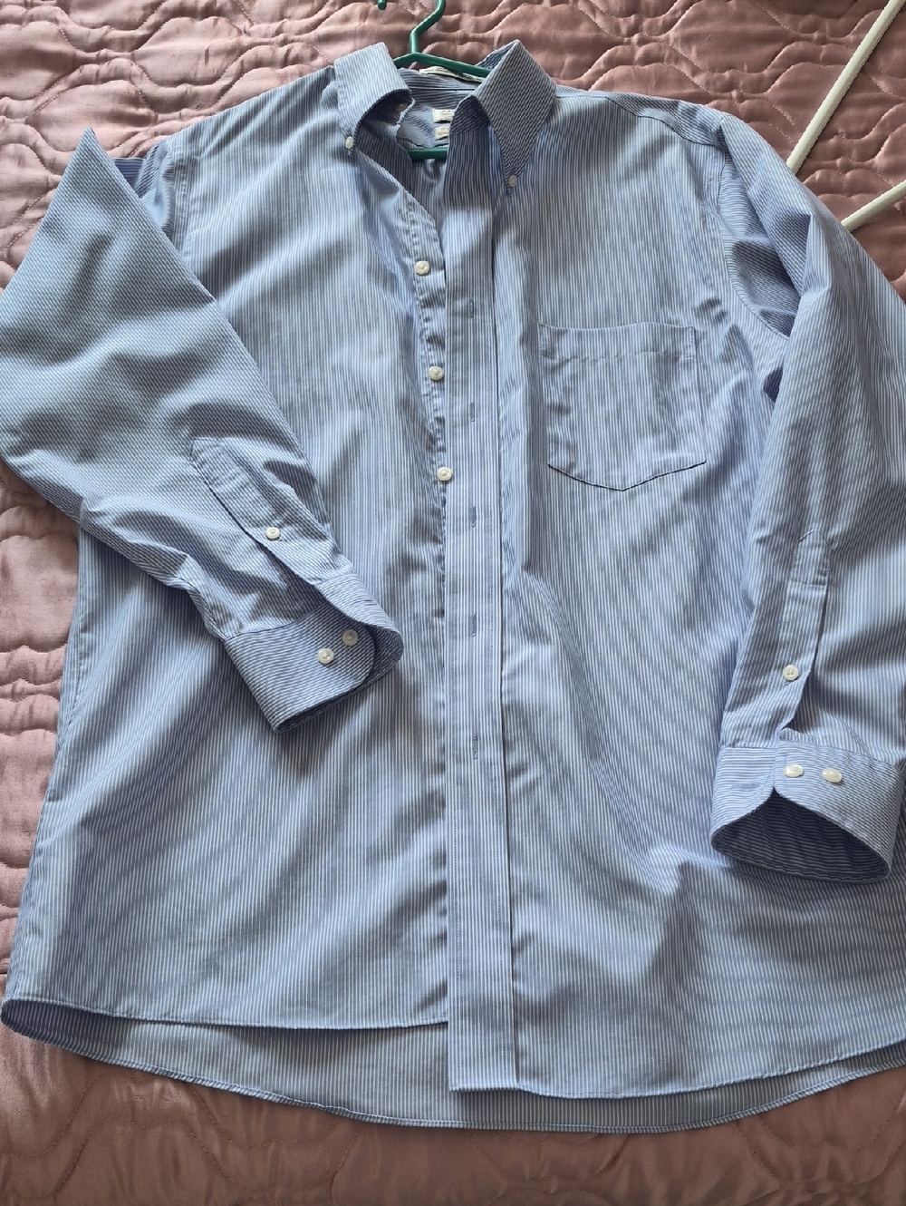 Arrow Light Blue Pinstripe Button-Down Dress Shirt